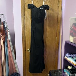 Black formal off shoulder dress size 12